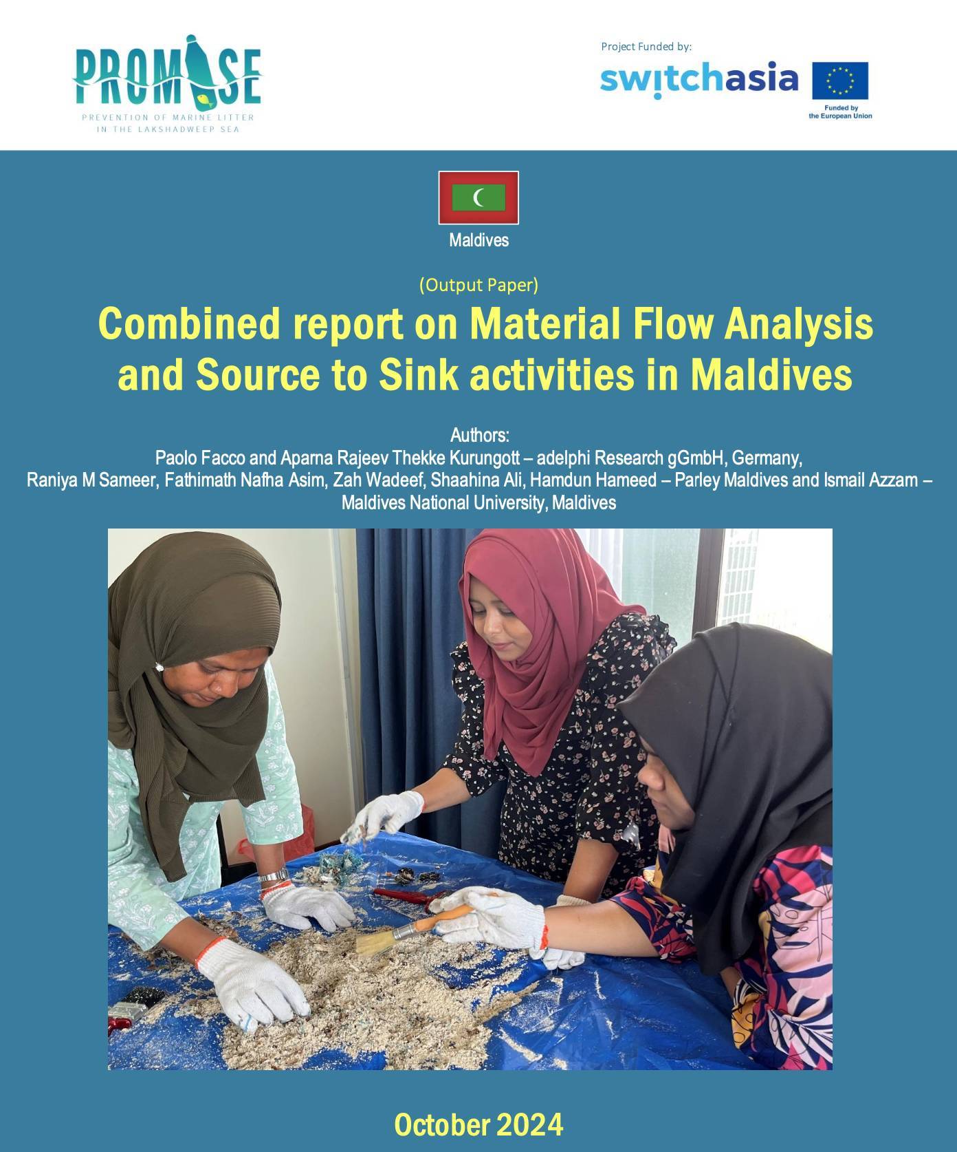 PROMISE Maldives: Report on Material Flow Analysis (MFA) and Sources-to-Sinks (S2S)