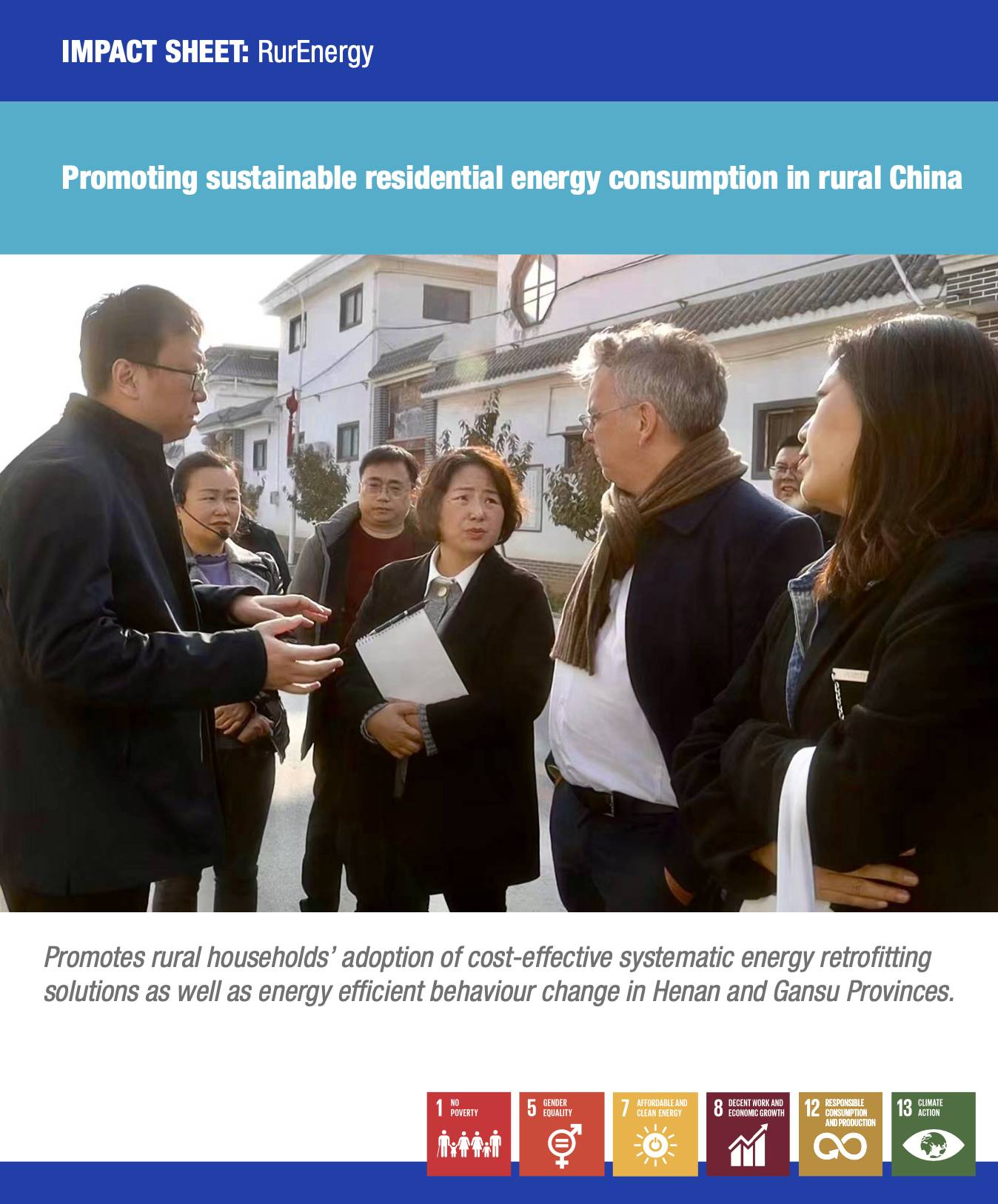 Impact Sheet: RurEnergy - Promoting sustainable residential energy consumption in rural China